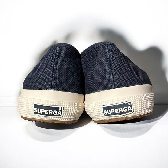 🌻NEW NWOT SUPERGA 2750 Cotu Navy Classic Sneakers | Size 39.5 or US 8.5 - Picture 4 of 12
